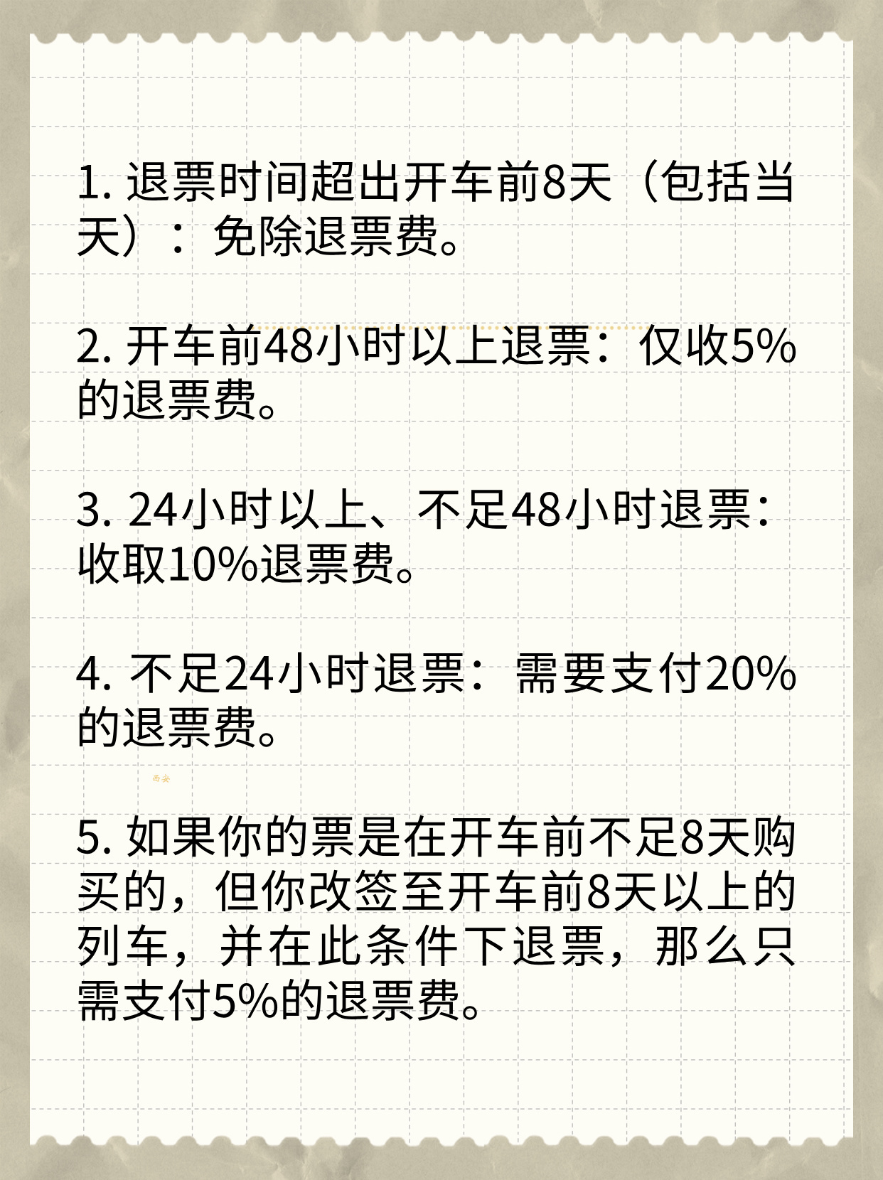 铁路退票费用的探讨