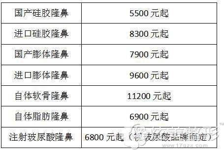 鼻子整形的费用详解
