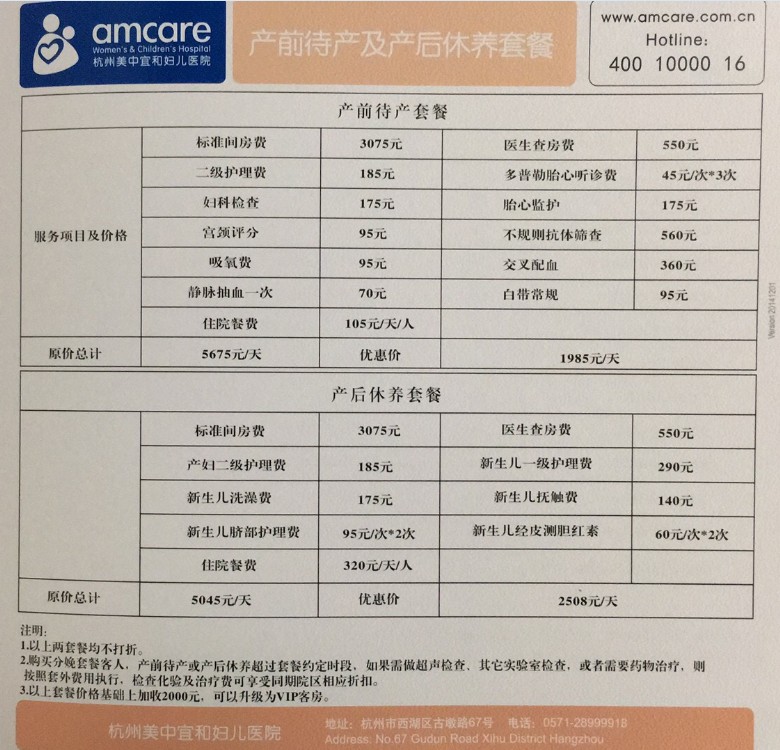 杭州产后修复价格概览