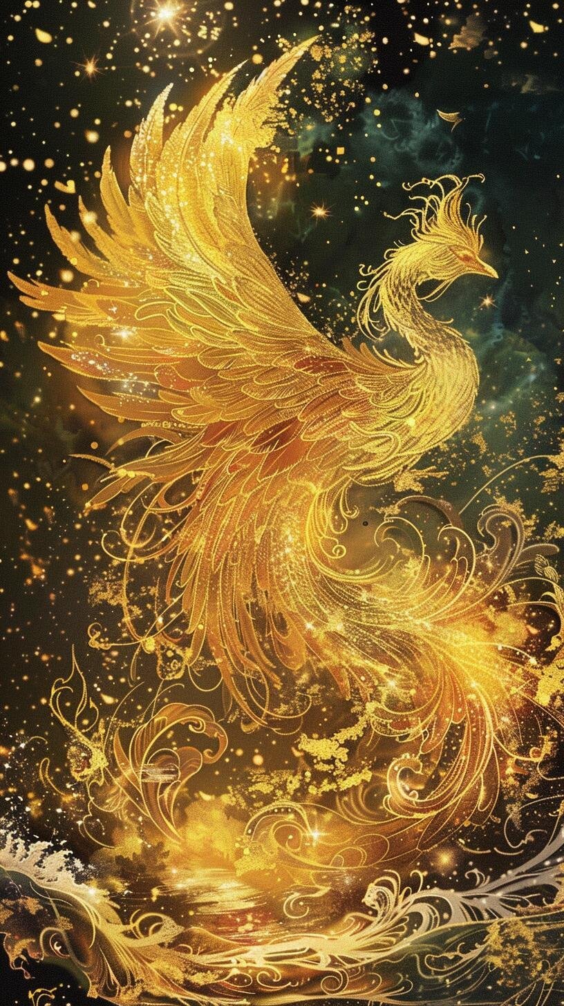 黄金羽凤，神秘与尊贵的象征