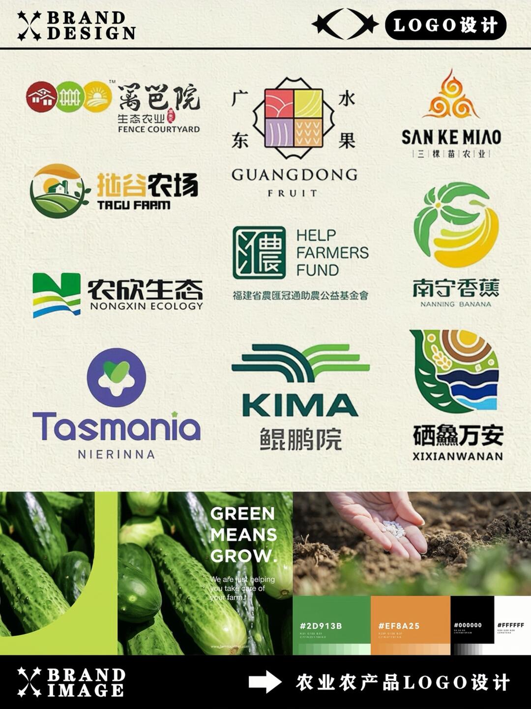 农业类商标图案，象征、设计与品牌构建