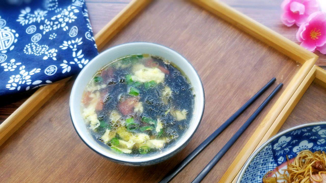 紫蛋花汤，一道美味佳肴的图片故事